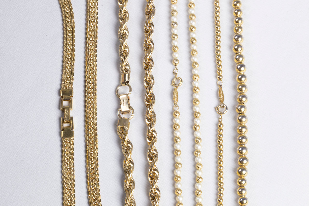 Set of Vintage Gold Necklace