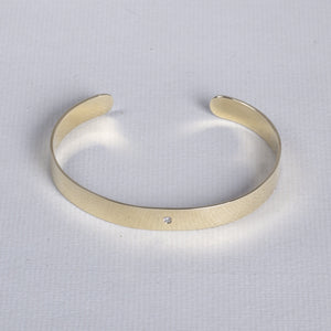 9ct Gold Open Flat Bangle Bracelet