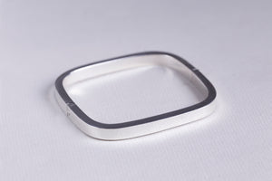 Silver Flat Bangle Bracelet