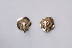 Vintage Gold Flower Clip-on Earrings