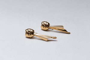Vintage Gold Dangling Clip-on Earrings