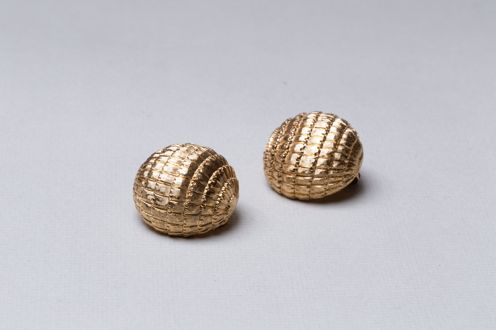 Gold Dome Clip-on Earrings