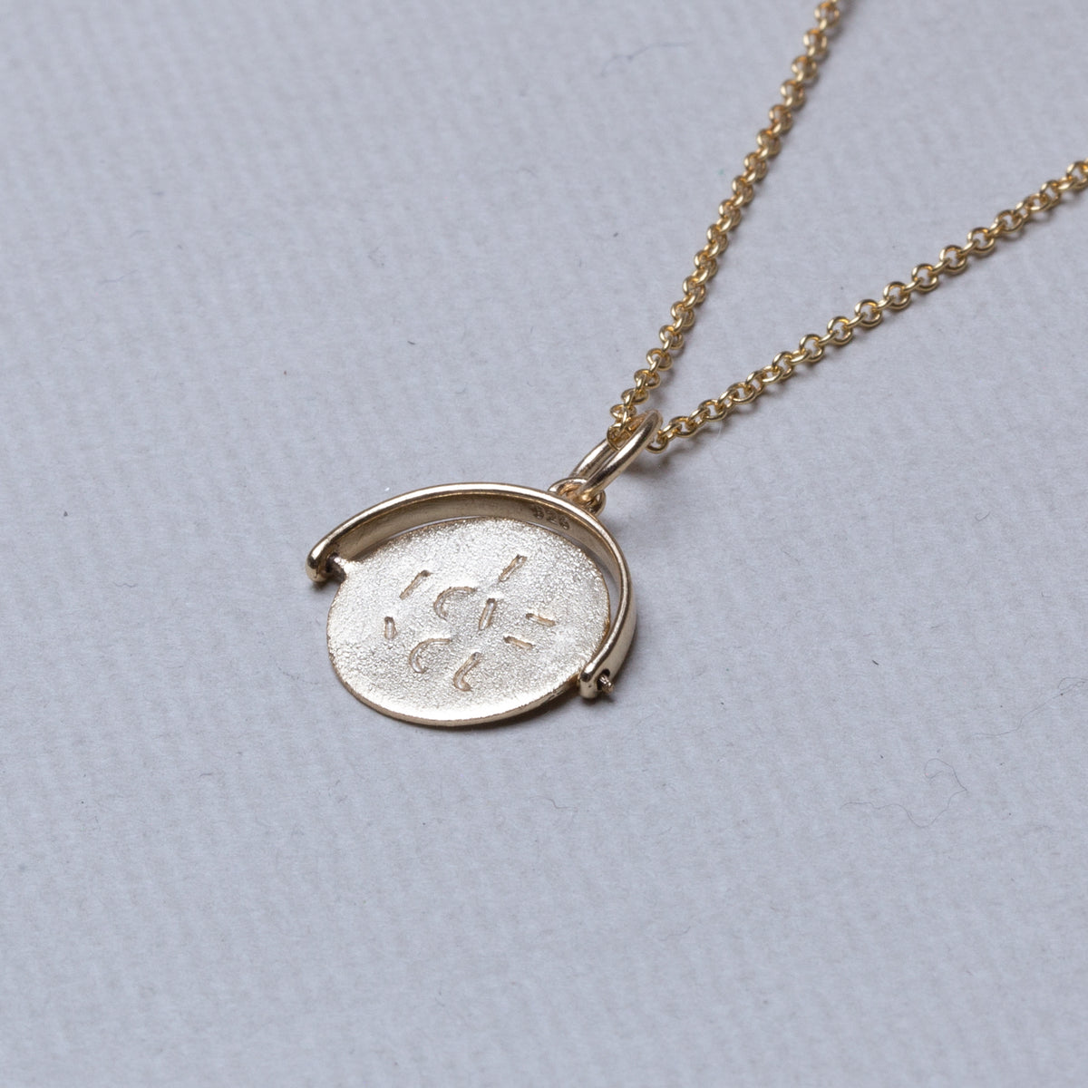 Gold-plated Spinning I Love You Necklace