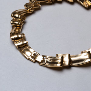 Vintage Gold Ribbon Necklace