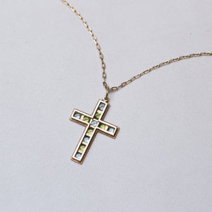 Vintage Gold Cross Pendant Necklace