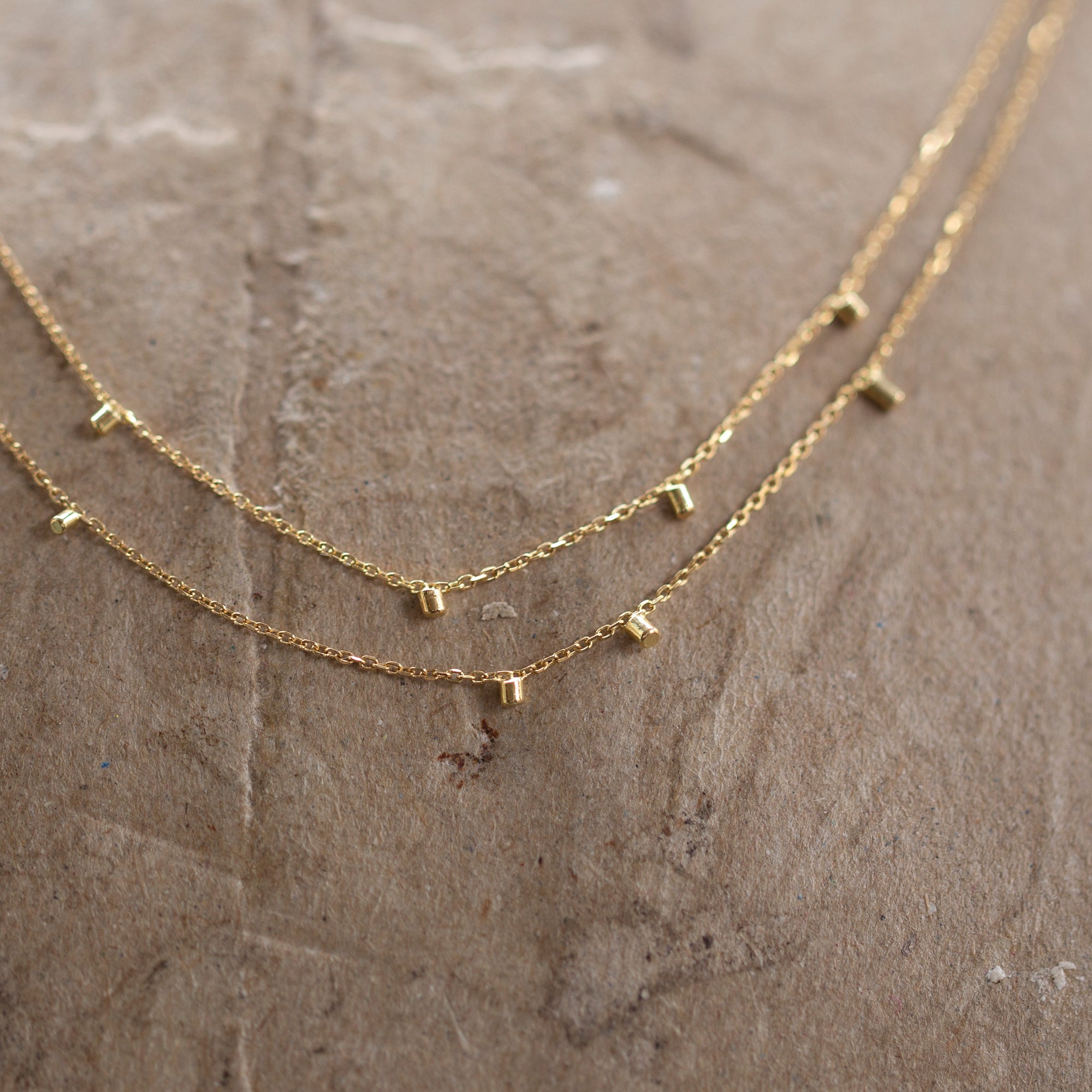 Gold Dust Double Strand Necklace
