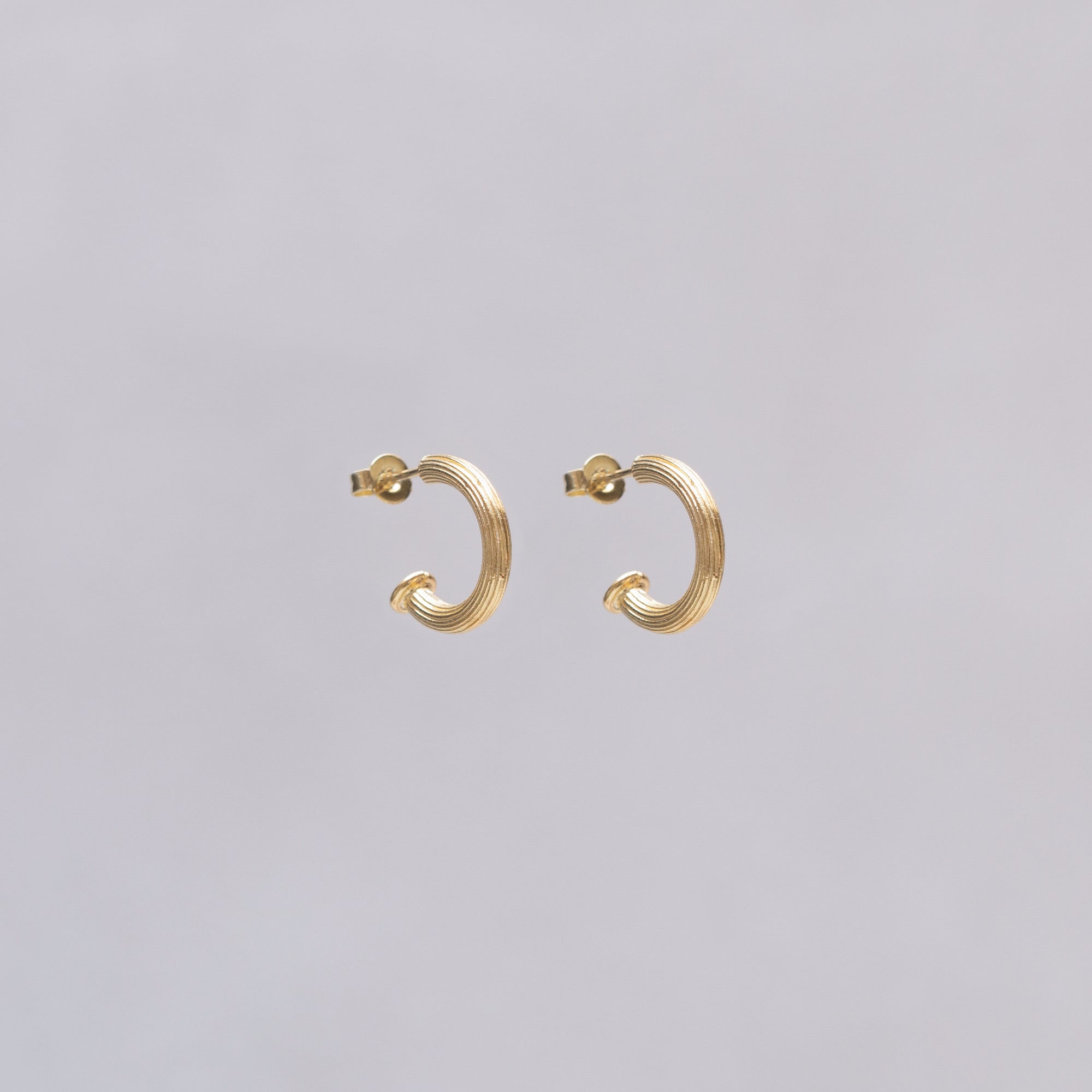 Gold Lined Stud Hoops