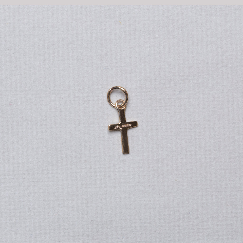 Simple Gold Cross Pendant Charm