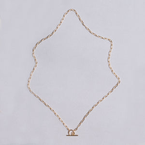 Oval Chain Necklace with T-Bar