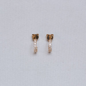 Open Hoop Diamond Earrings