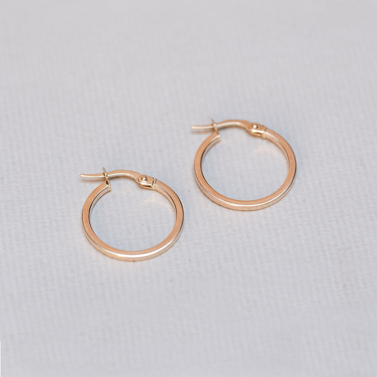 Large Gold Square Edged Hoops