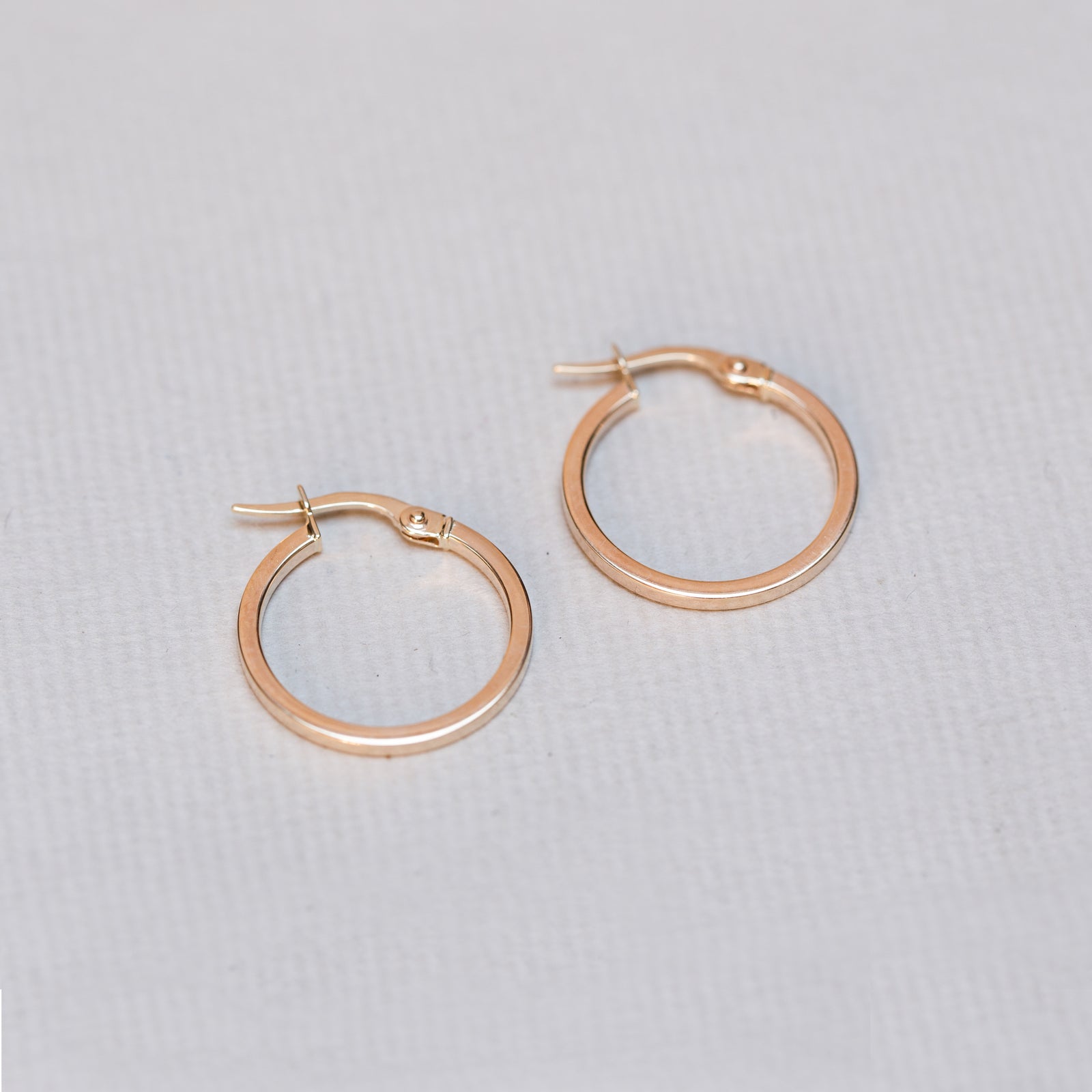 Large Gold Square Edged Hoops