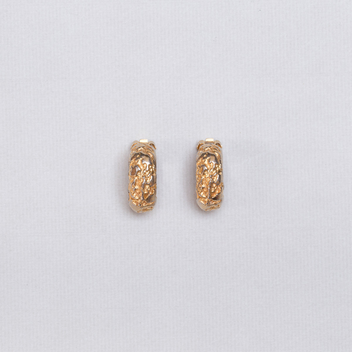 Vintage Textured Gold Clip-on Earrings