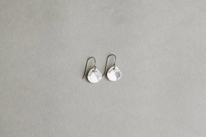 hammered silver disc hook earrings are our bestselling silver earrings also by Karen Hallam