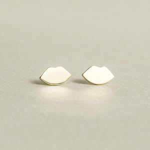 lips studs by Laura Gravestock, avaialble in silver or gold plated silver