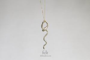 delicate wavy snake necklace, one of the most popular necklaces at felt!