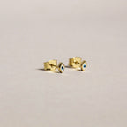 made of gold plated sterling silver, the studs are super cute size (picture with butterflies for comparison)