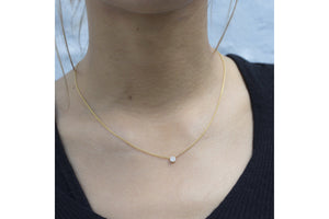 Model wearing a 4mm version of this beautiful necklace