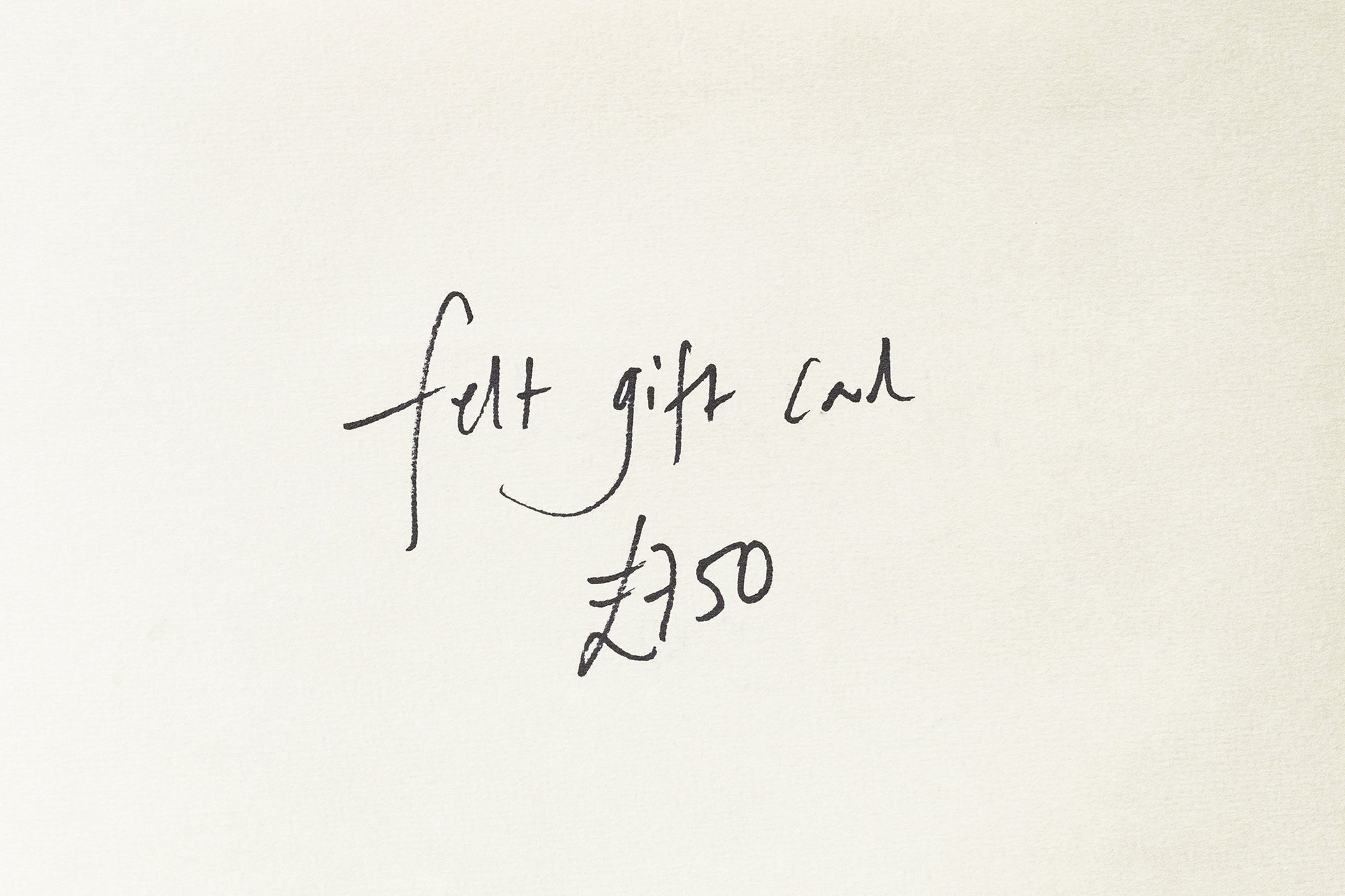 felt gift card for £750