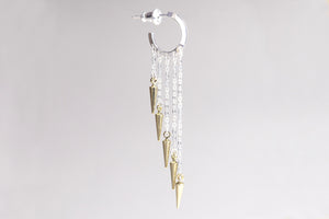 Chain Drop Spike Hoop Earrings - another popular design by Mehem, available here at felt in store and online