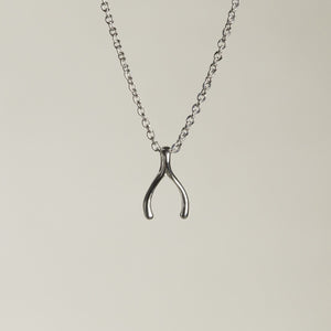 sweet, meaningful little gift - sterling silver wishbone necklace