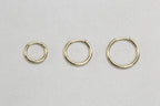 from left:  10mm, 12mm and 14mm in 18ct yellow gold