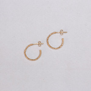 Straight Stitch Hoop Earrings Small