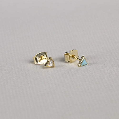side view of the Tai triangle studs