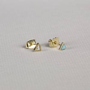 side view of the Tai triangle studs